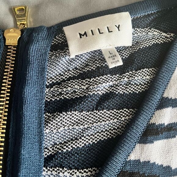 Milly Revolve Zebra Jacquard Fit & Flare Dress - Picture 8 of 13